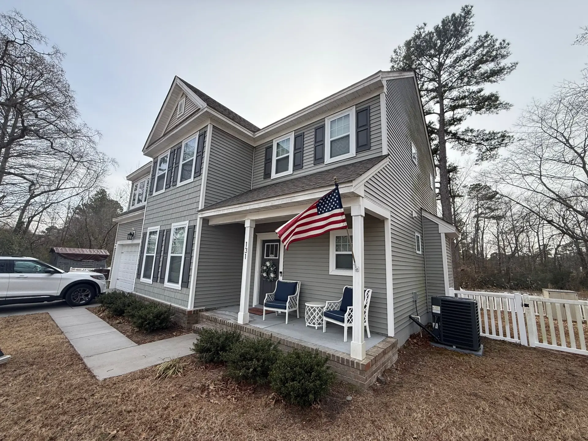 Home before new seamless gutter installation